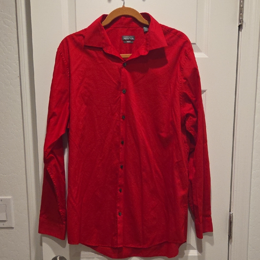 Kenneth Cole Reaction Red Slim Fit Shirt